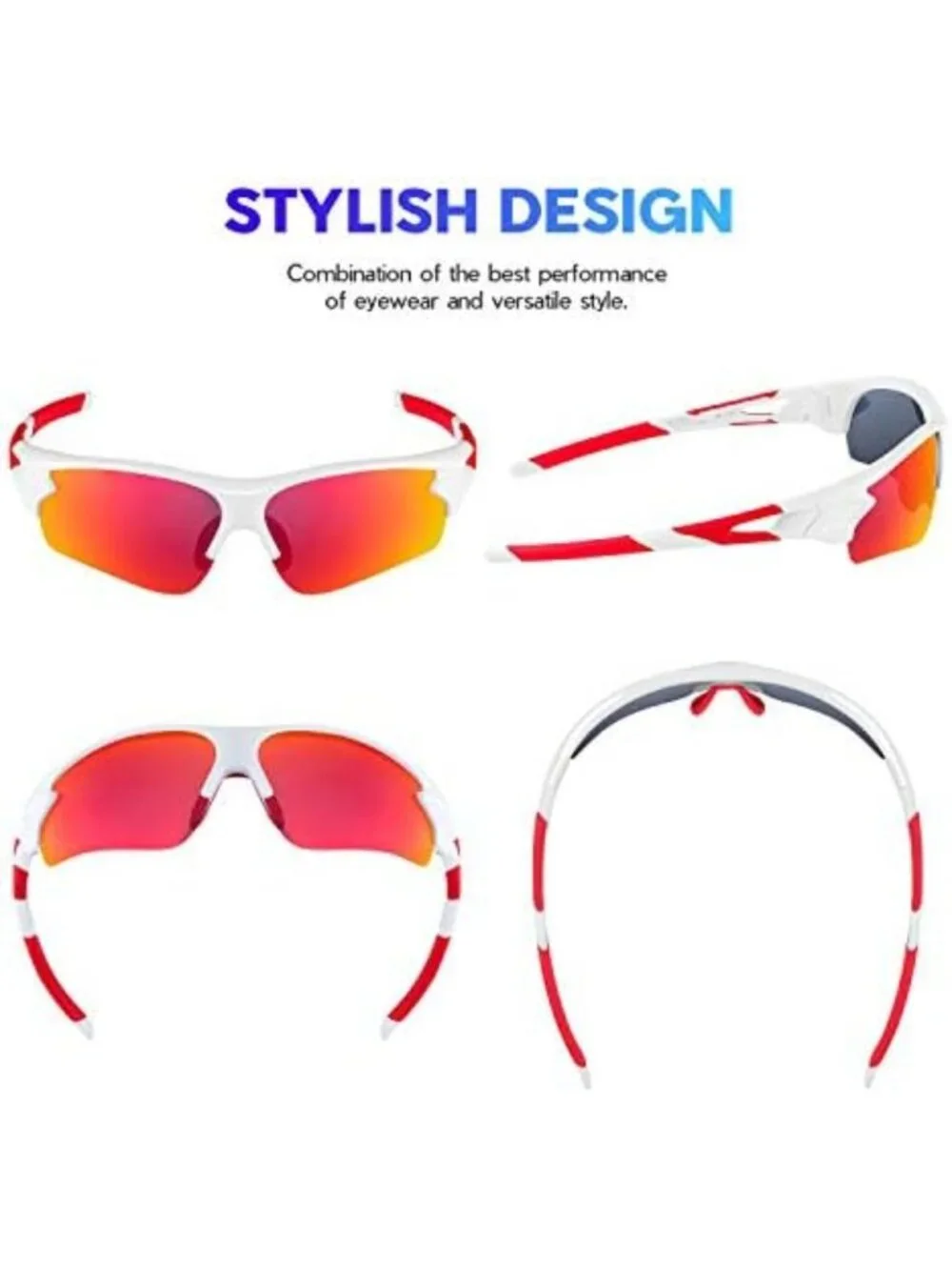Polarized Sports Sunglasses for Men, Women & Youth - UV Protection, Lightweight
